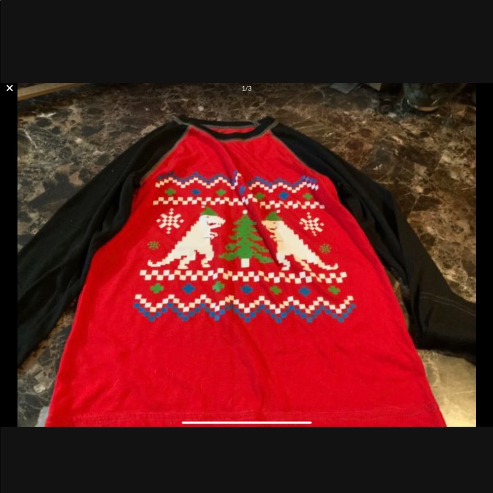 Boys Christmas sleepwear shirt size 8/10